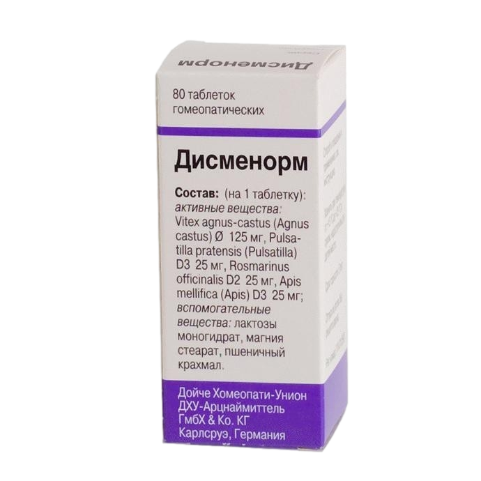 Дисменорм таблетки для рассасывания гомеопатические 80 шт
