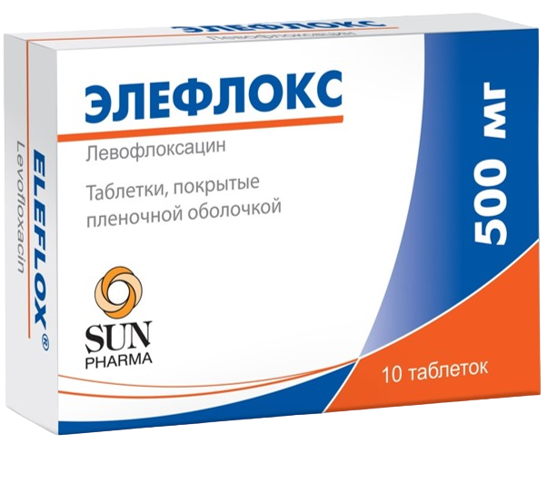 Элефлокс таблетки покрытпленоб 500 мг 10 шт