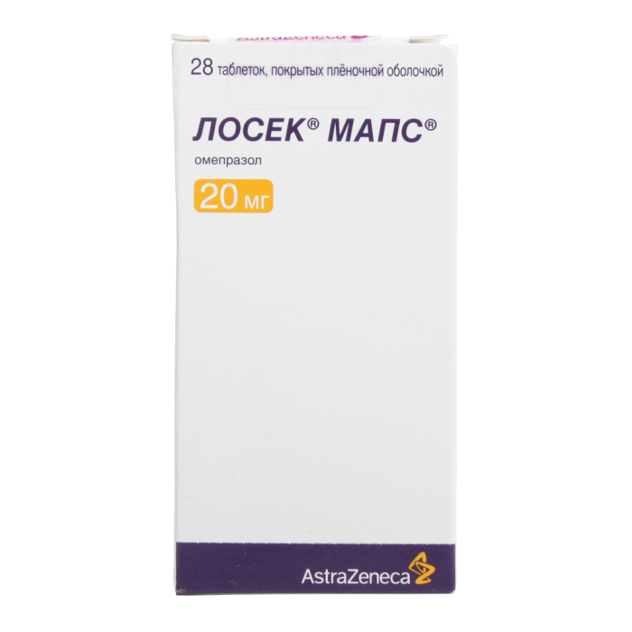 Лосек МАПС таблетки покрытпленоб 20 мг 28 шт