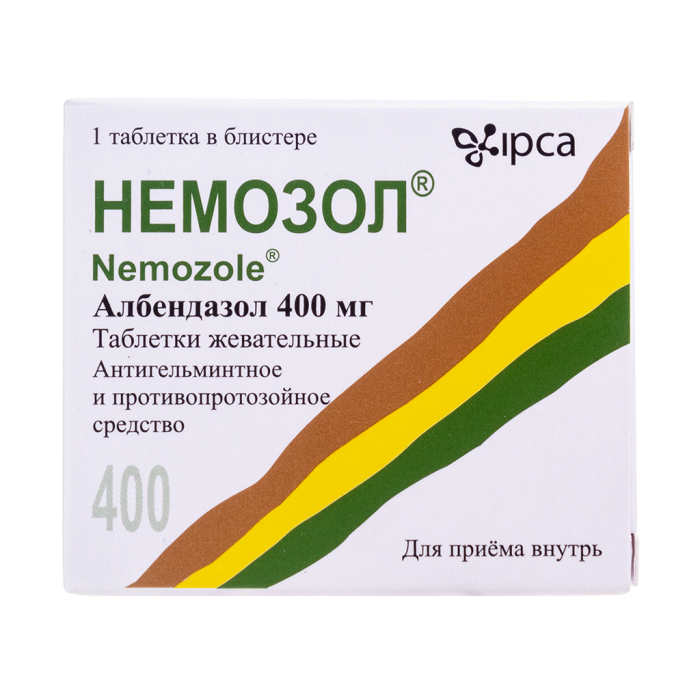 Немозол таблетки жевательные 400 мг 1 шт
