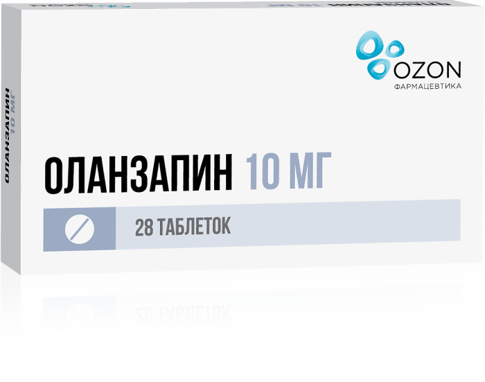 Оланзапин таблетки покрытпленоб 10 мг 28 шт