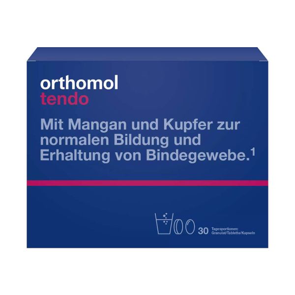 Ортомоль Тендо/Orthomol Tendo набор порошок саше по 17 г+таблетки массой 483,5 мг+капсулы массой 802 мг курс 30 дней 1 уп