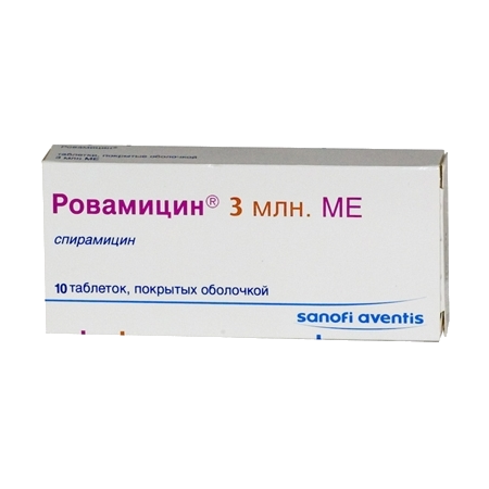 Ровамицин таблетки покрытпленоб 3 млнме 10 шт