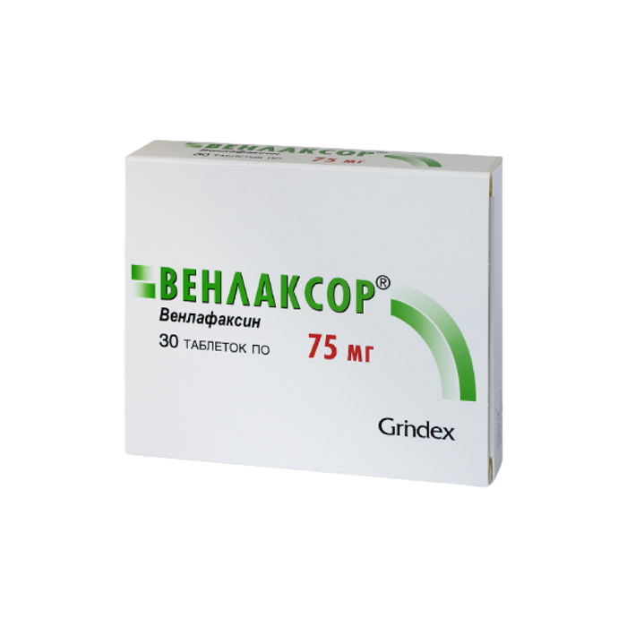 Венлаксор таблетки 75 мг, 30 шт
